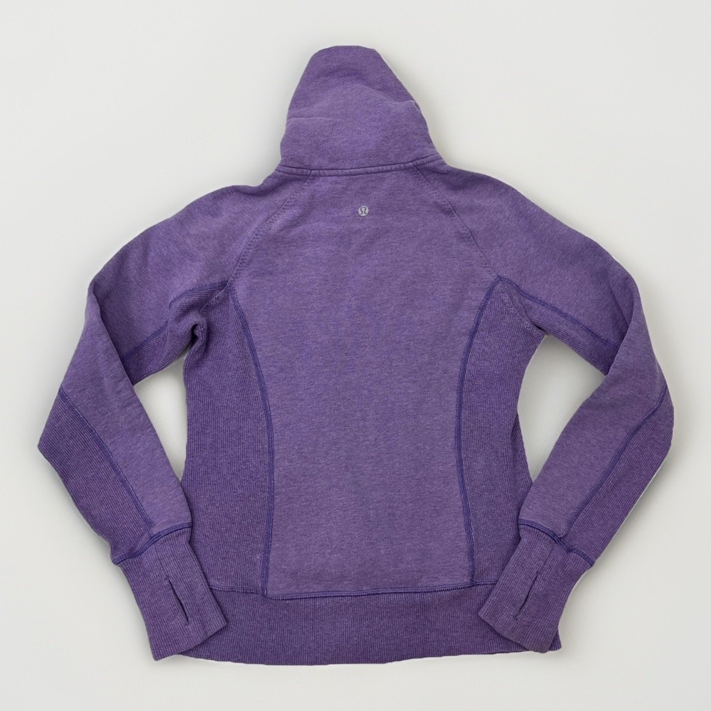 Lululemon Calm & Cozy Jacket "Scuba Cuddle Up"  Womens 6 Purple Sweatshirt - Picture 8 of 14
